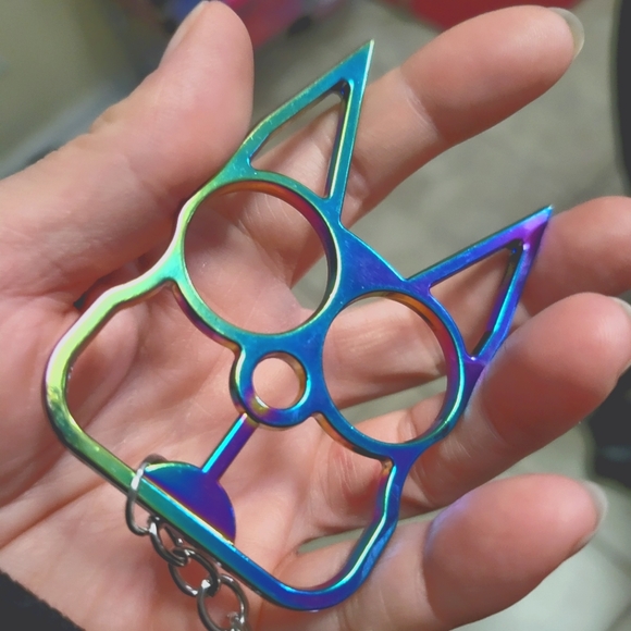 "Stabby Tabby"©️ Self Defense KittyCat Key Chain w/ Wristband 🔑 "Bottle Opener" - Picture 9 of 16